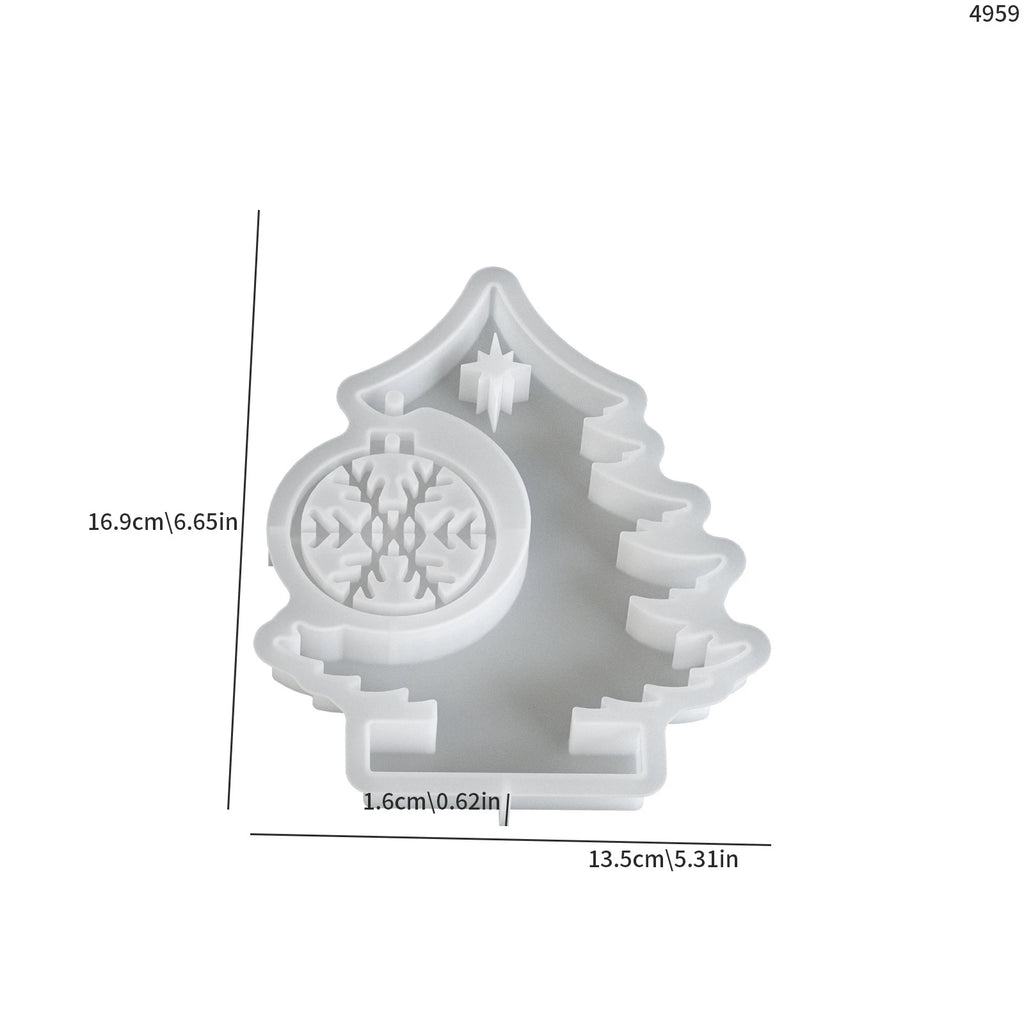DIY Resin Mold Christmas Tree Snowflake Hanging Ornament Aromatherapy Gypsum Silicone Mold Oasis Select Tree