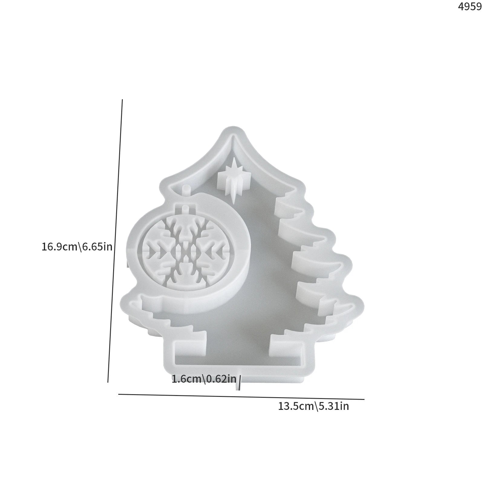 DIY Resin Mold Christmas Tree Snowflake Hanging Ornament Aromatherapy Gypsum Silicone Mold Oasis Select Tree
