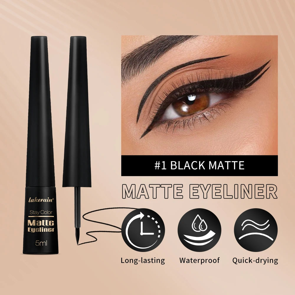 Waterproof Eyeliner Pen Matte Liquid Eyeliner 17H Long Wear Sweat Proof Smudgeproof Stain-free Ultra-fine Liquid Cosmetics Oasis Select