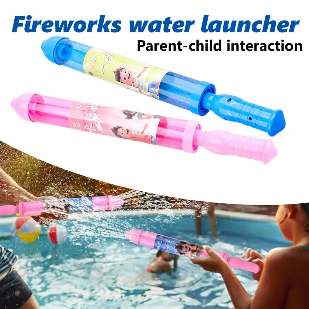 Large Capacity Double Nozzle Water Spray Toy for Kids Water Fight Splash Blaster Pull String Outdoor Summer Beach Play Oasis Select