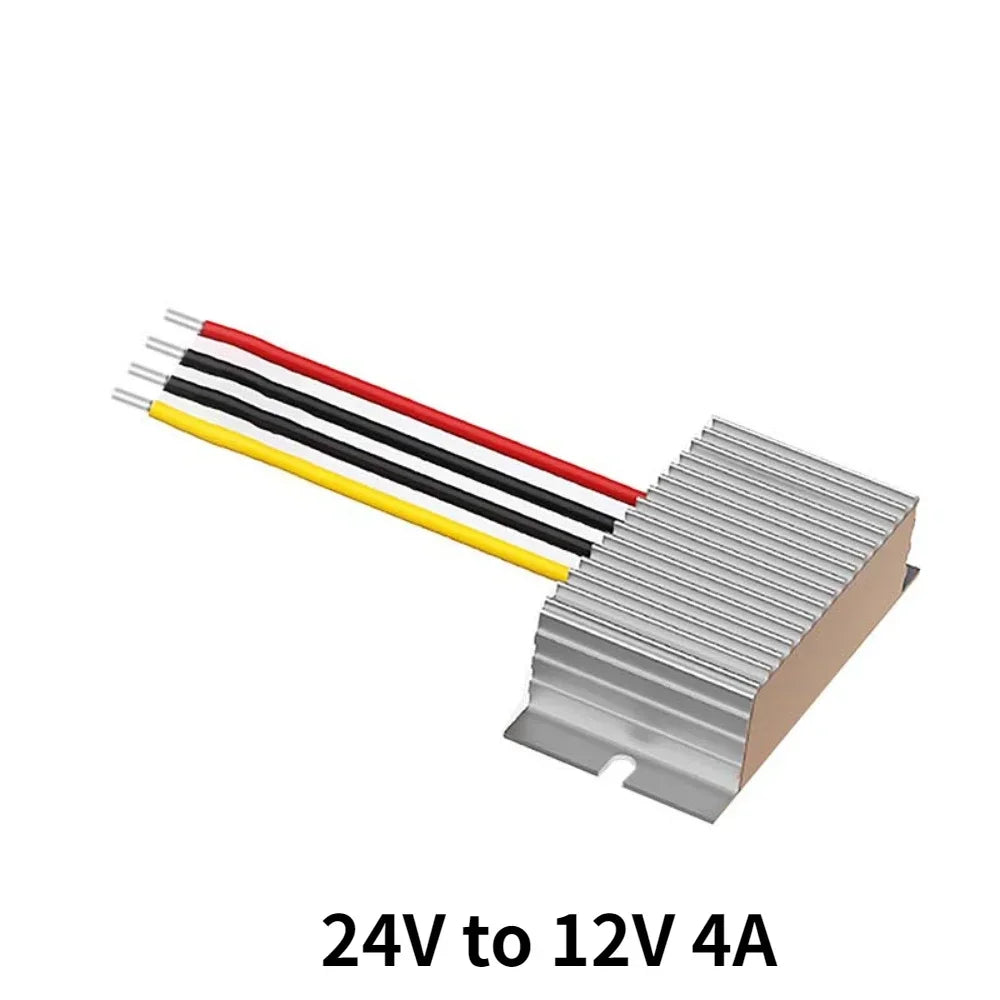 24V to 12V 1A-5A Buck Model Converter 60W Waterproof DC DC Step Down Model Power Converter Buck Voltage Regulator for Cars Oasis Select 24V to 12V 4A 24V(15-36V) 12V