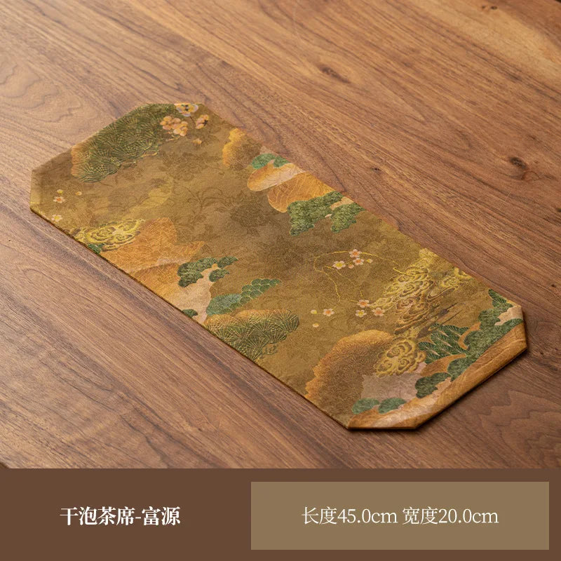 Silk Ruyi Tea Coaster, Teapot Mat, Kung Fu Tea Set Accessories, Anti-Collision Heat Insulation Mat, Teapot Holder, Tea Oasis Select Mat - Fuyuan
