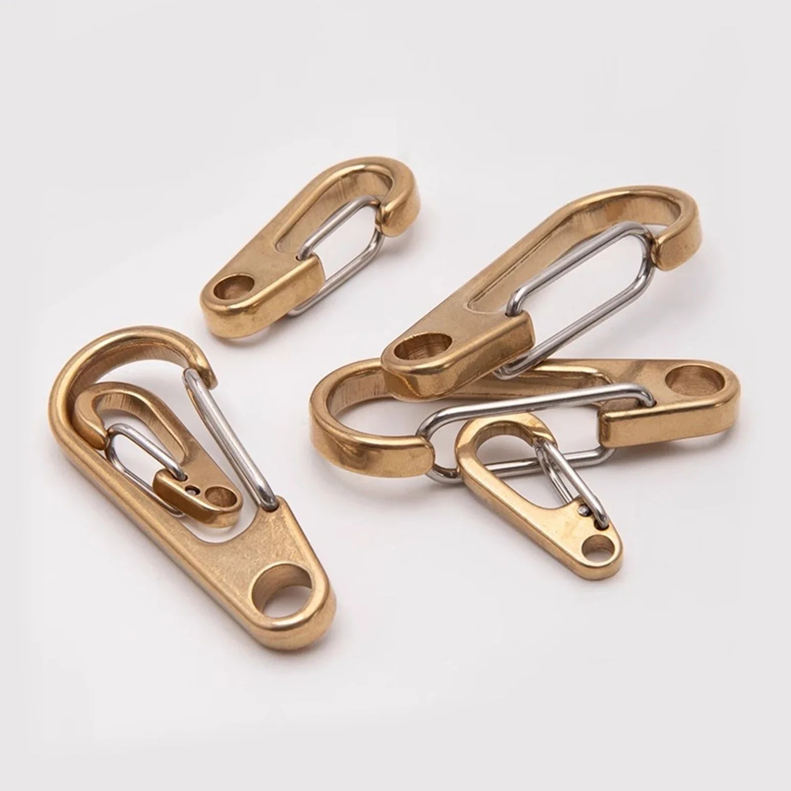 Brass Carabiner Clips 26/33/50mm – Backpack & Camping Buckle