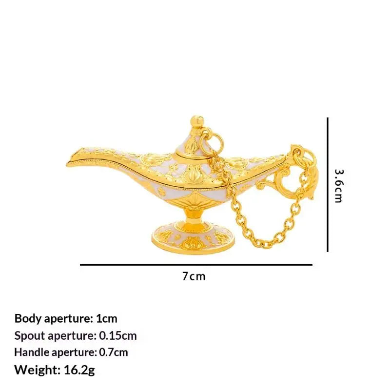 Vintage Aladdin Lamp Miniature Statue | Wedding & Home Decor Miniature Decorative Statue Oasis Select White