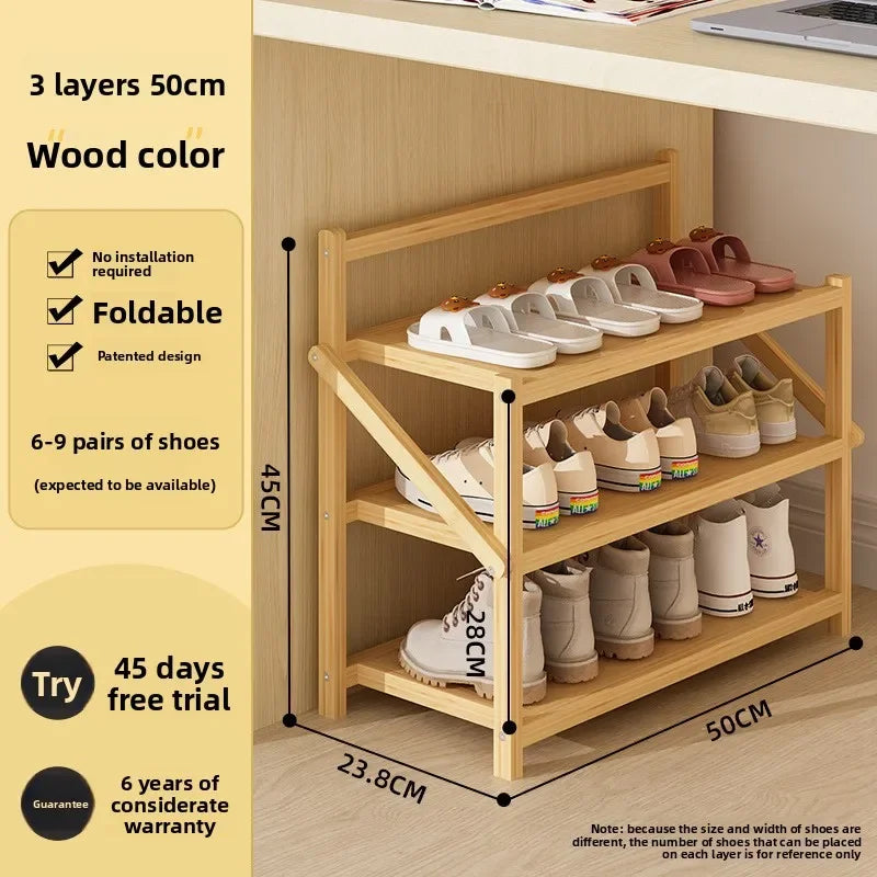 Simple Shoe Rack Household Door Dormitory Folding Installation