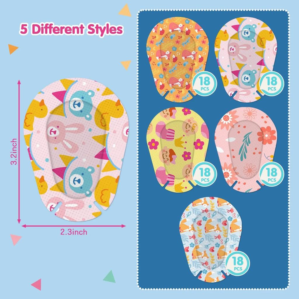 30-Pack Kids Cartoon Adhesive Eye Patches – Breathable & Sterile Kids Eye Patches Oasis Select