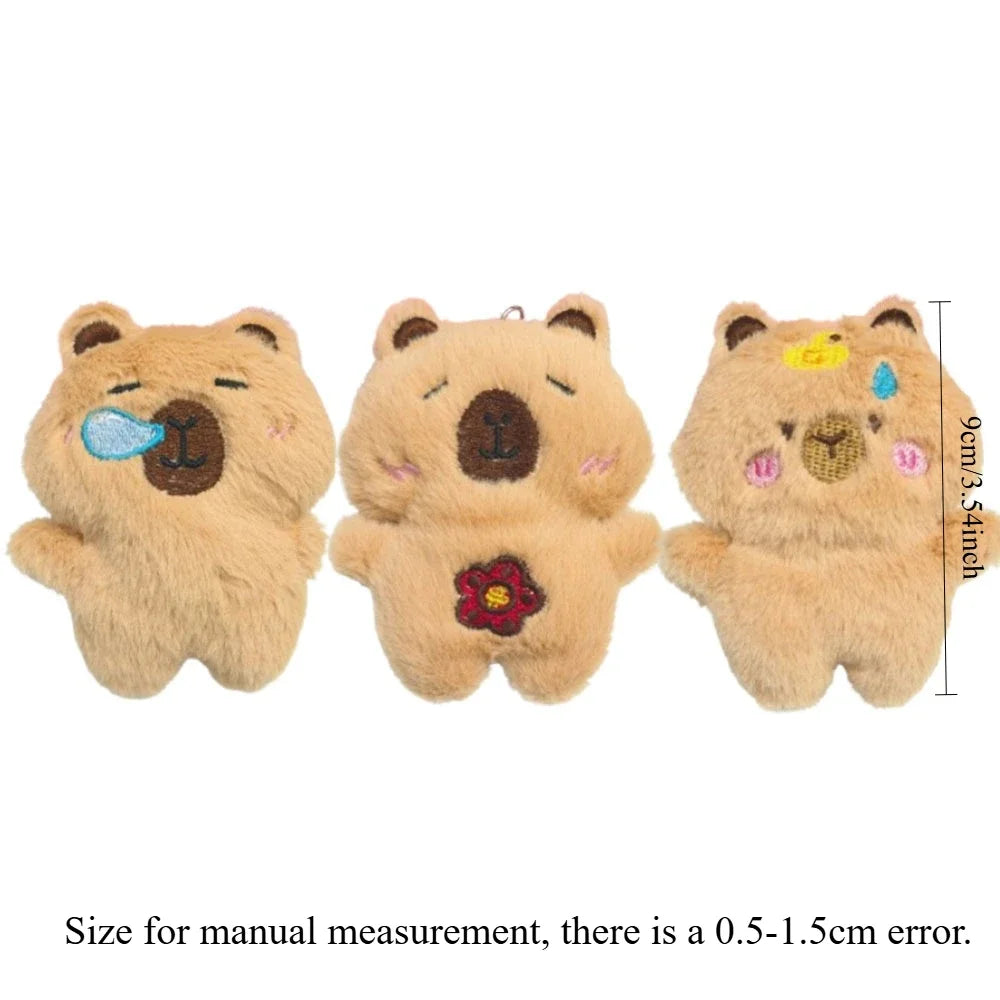 Capybara Plush Keychain – Squeaky Cute Bag Charm | 1–10 PCS