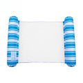 1pc Inflatable Cylindrical Striped Hammock, PVC Thickened Water Float Chair, 4 Colors for Beach Vacation & Pool Party Waterpark Oasis Select Blue