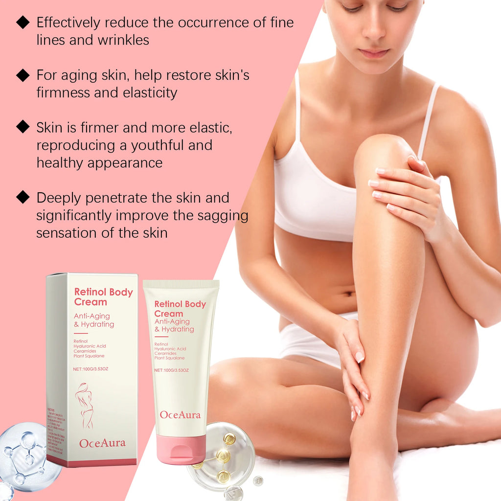Retinol Firming Body Cream Anti-Wrinkle Tightening Improve Sagging Skin Remove Cellulite Nourish Lift Firming Moisturizing Cream Oasis Select