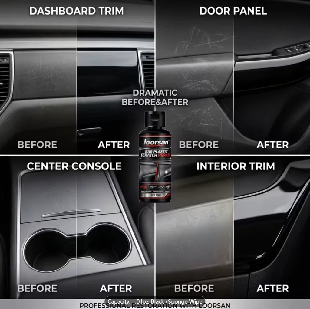 Car Plastic Scratch Repair & Dashboard Restorer with Sponge Car Interior Restorer Oasis Select