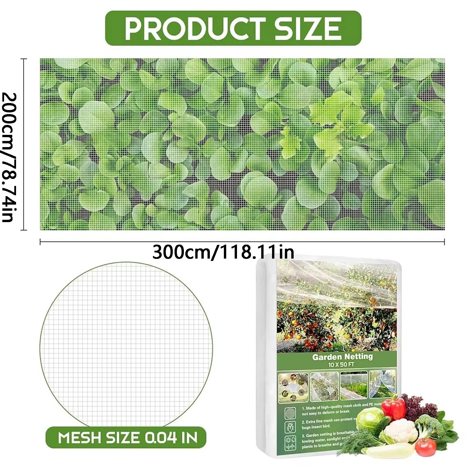 7×100FT Ultra Fine Garden Mesh Netting Pest Barrier Plant Cover Garden Pest Netting Oasis Select