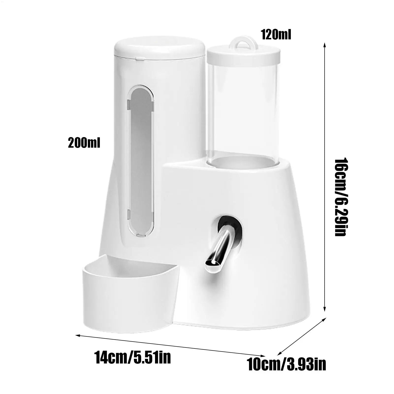 Automatic Hamster Feeder Hamster Feeder Automatic Water Dispenser 2in1 Large Capacity Feeding Supplies Pet Supplies Water bottle Oasis Select