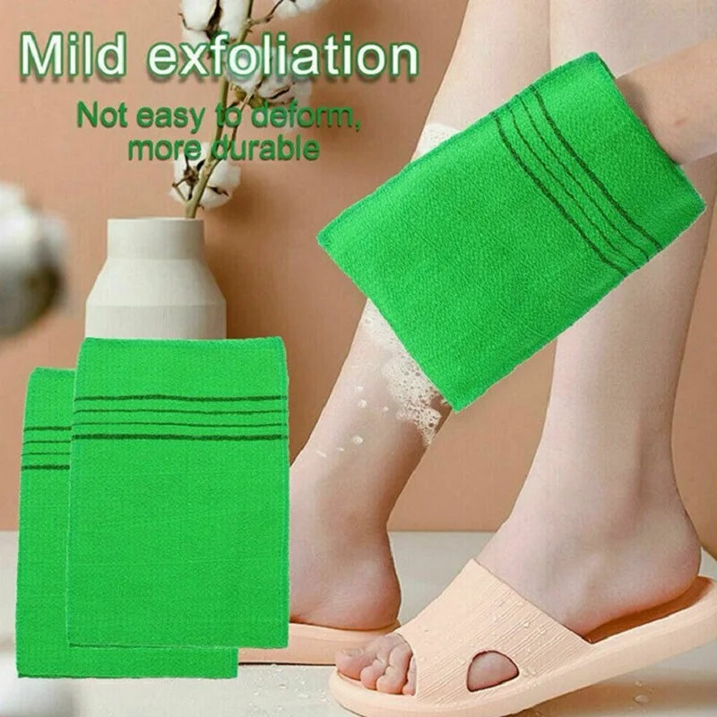 Asian Exfoliating Bath Mitt – Double-Sided Body Scrub Washcloth