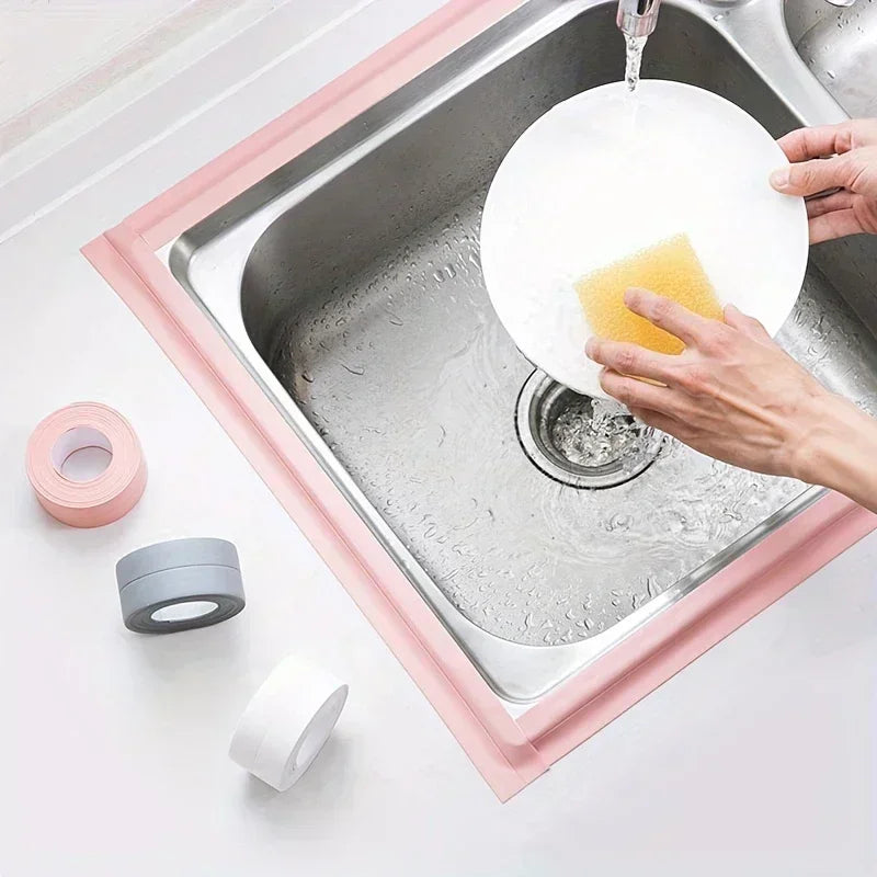 PVC Waterproof Sealing Tape Bathroom Toilet Caulk Tapes Kitchen Sink Countertop Mildew Fouling Proof Sealer Self Adhesive Strip Oasis Select