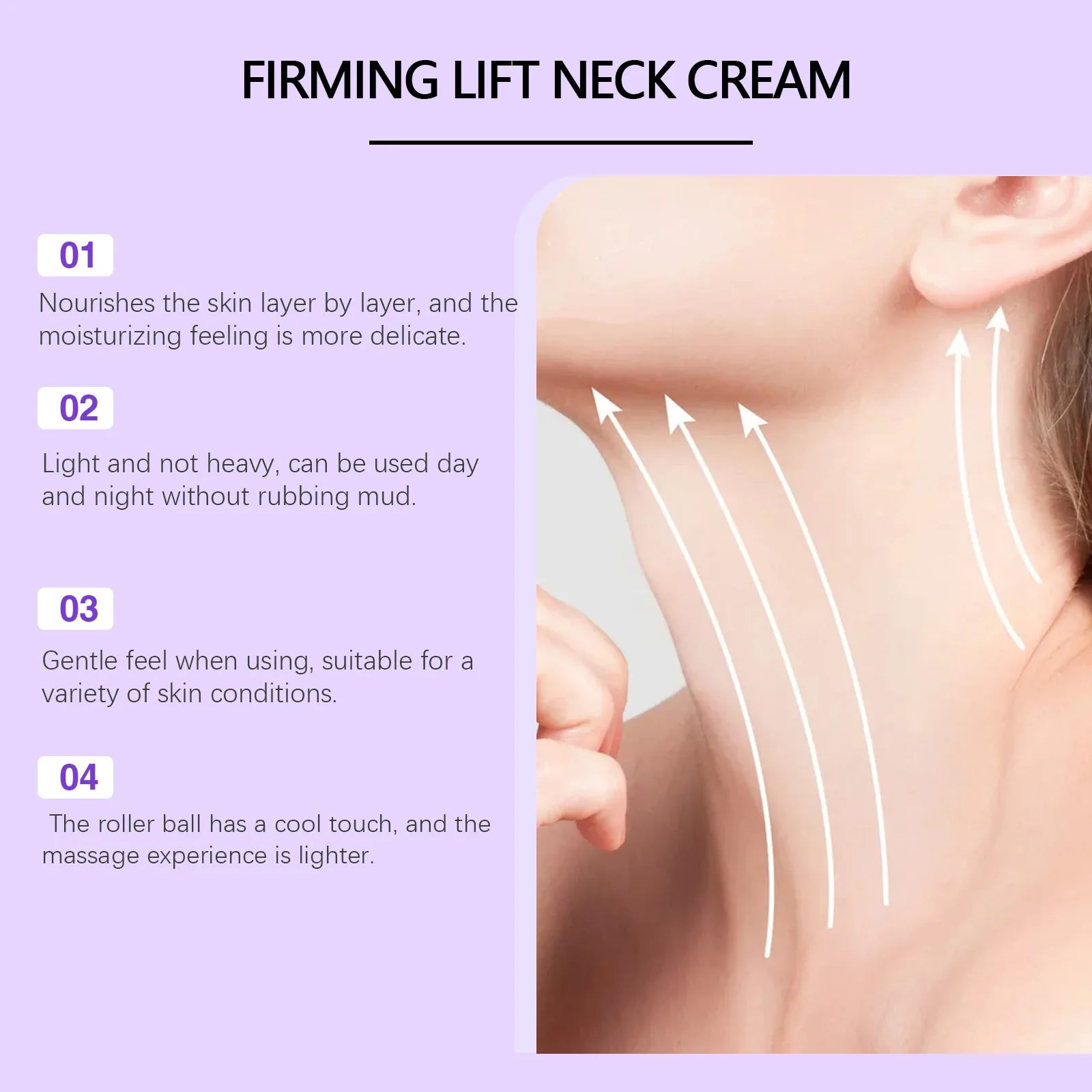 Jaysuing Neck Roller Cream – Anti-Wrinkle Firming & Lifting 120g Neck Firming Cream Oasis Select