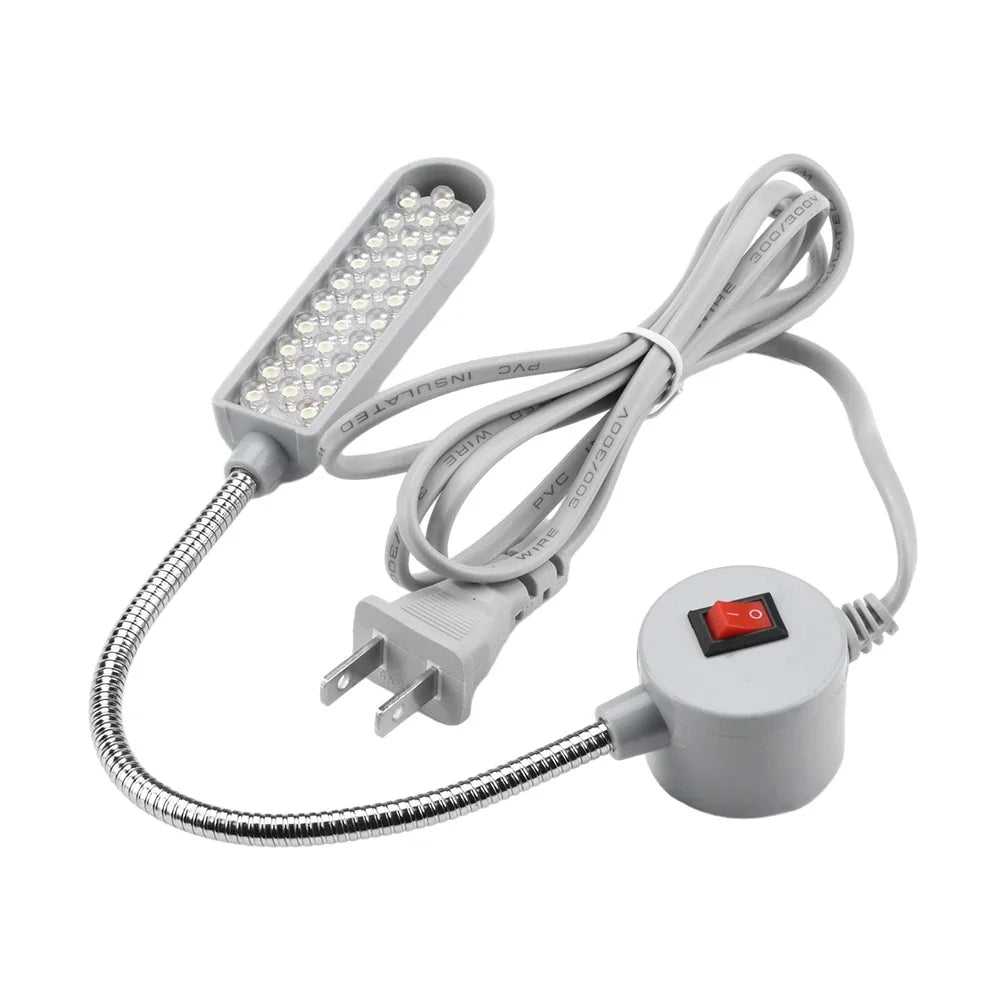 3pcs LED Industrial Sewing Machine Lighting AC110V/220V with 30 Lamp 360° Flexible Gooseneck Lights for Sewing Machine Oasis Select