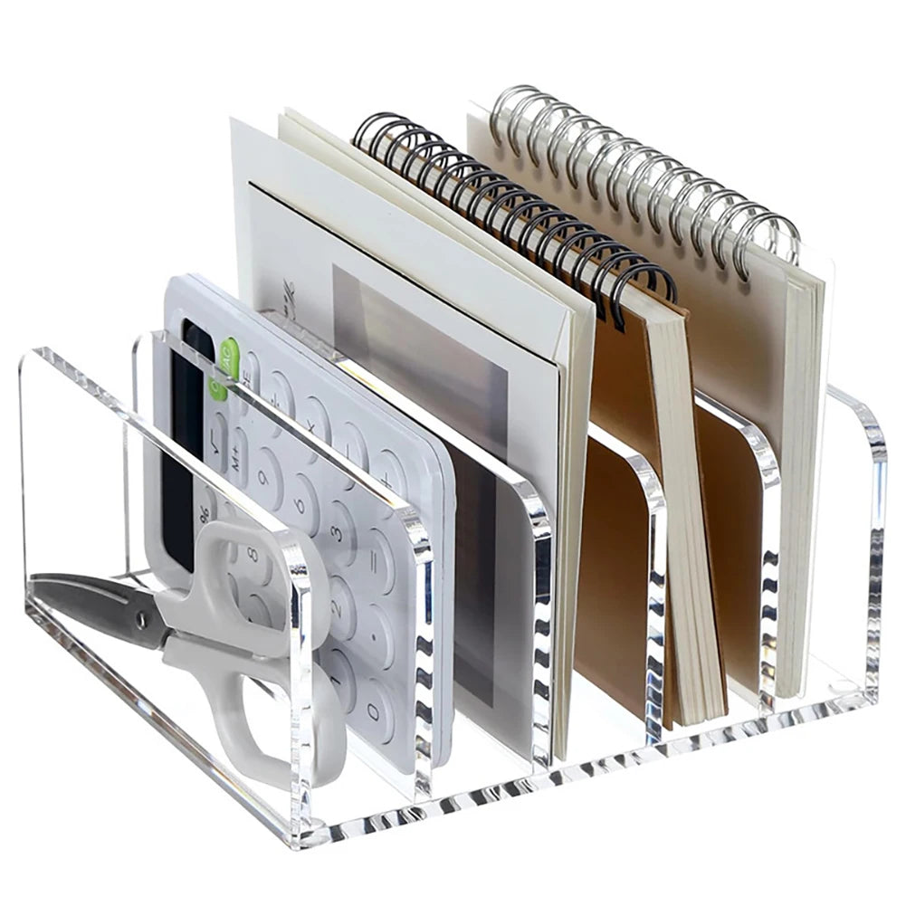 Clear Acrylic Magazine File Holder | Desktop Book Organiser