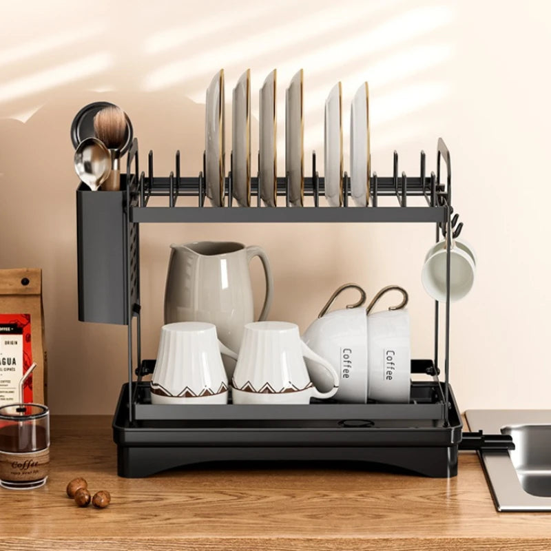 Coffee cup storage rack, mug, water cup rack, dish rack, narrow sink countertop drain rack. Oasis Select