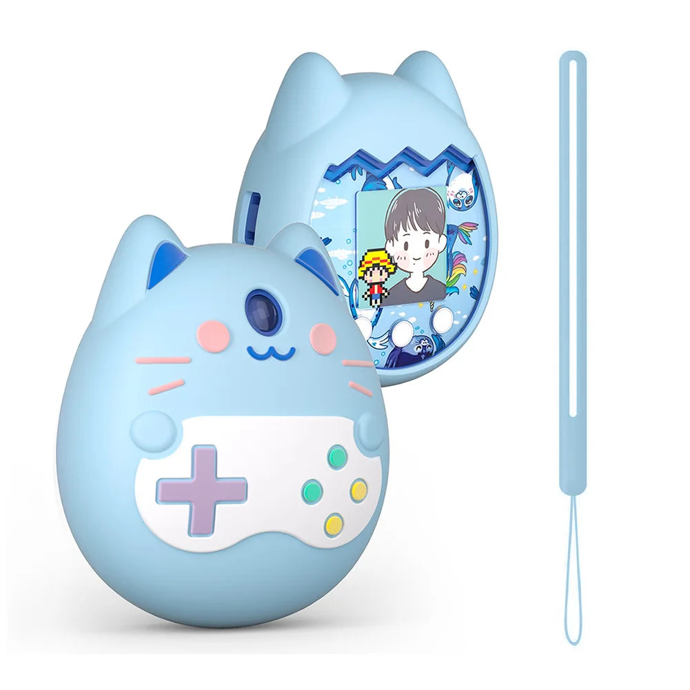 Protective Skin Sleeve Shell Anti-ScratchSilicone Case Protective Case with Hand Strap Anti-drop for Tamagotchi Pix Accessories Oasis Select Blue China Mainland
