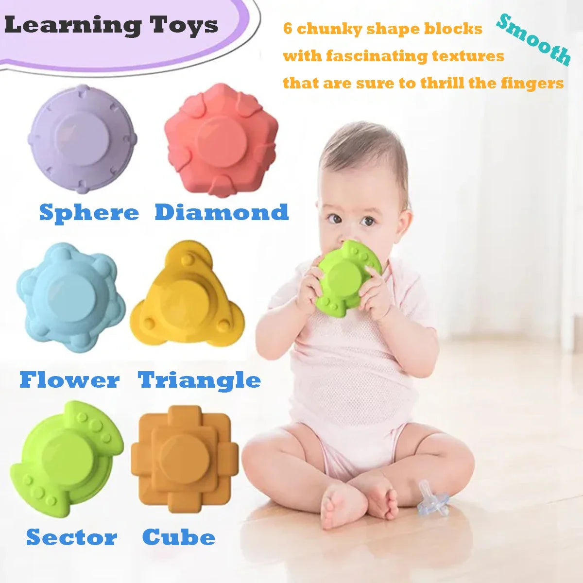Montessori Baby Toys 18 Months Sensory Development Learning Educational Toys Colorful Blocks Sorting Game For Babies Infant Oasis Select