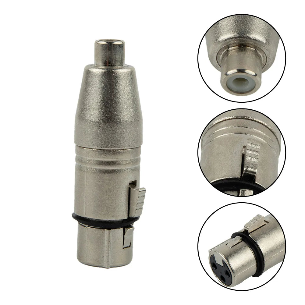 1Pc /Lot XLR Female To RCA Female Audio Adapter Connector For Microphone Speaker Zinc Alloy RCA Adapter Oasis Select