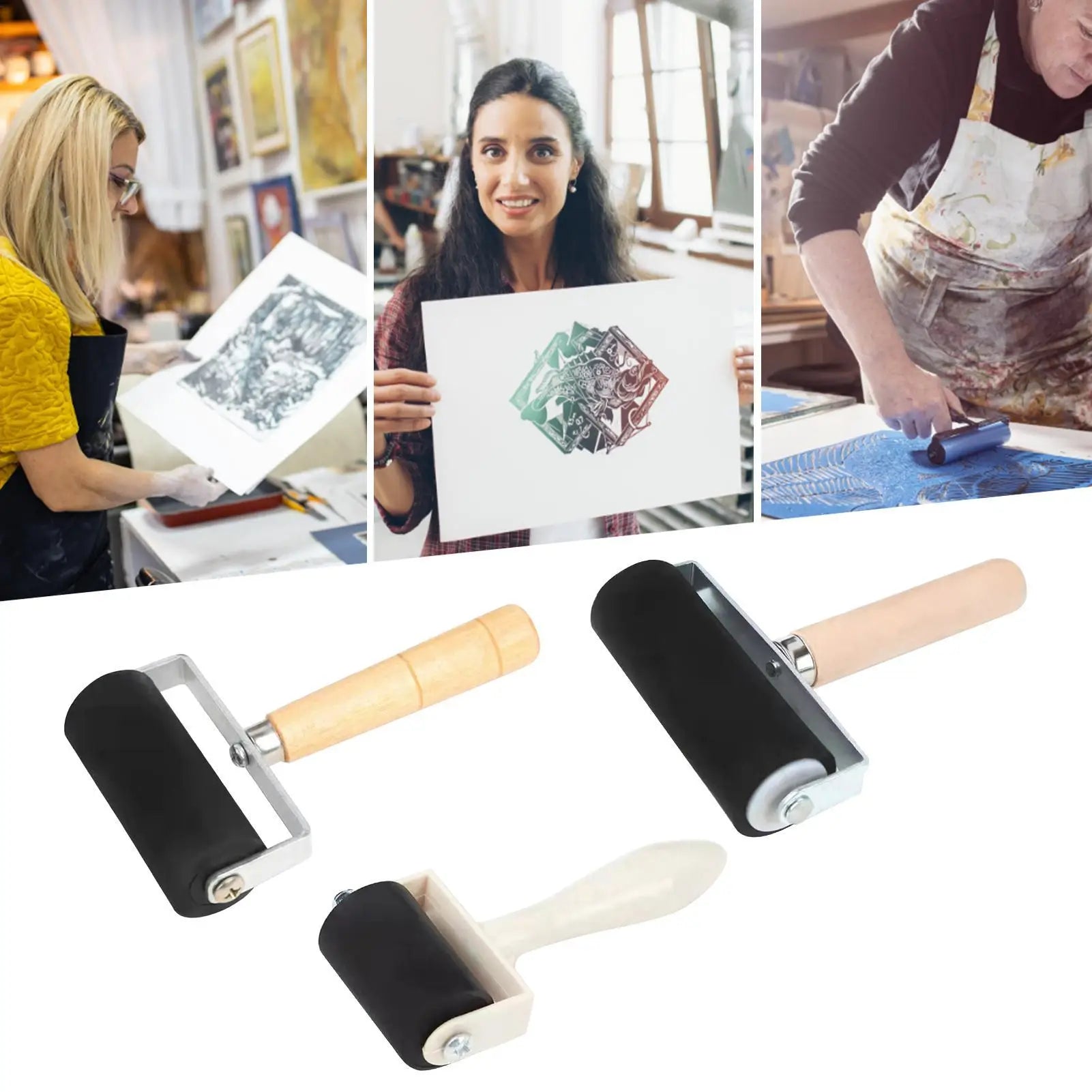 Professional Rubber Roller Printing Ink Printing Tool Painting Roller Ink Stamping Tools Art Craft Supplies Painting Tools Oasis Select