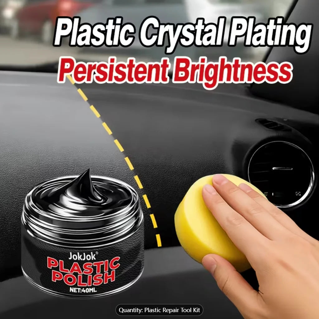 Car Plastic Polish & Restorer Cream | Crystal Coating Finish Plastic Trim Restorer Oasis Select