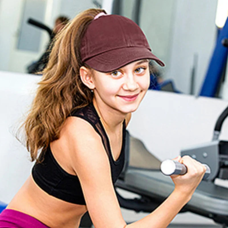 Adult empty top baseball cap, quick drying outdoor sports cap, lightweight casual cap, ponytail sun hat, breathable cap Oasis Select