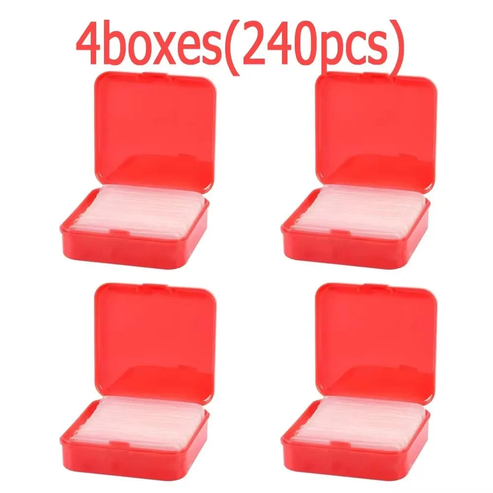 2/6/12box No Trace Reusable Double Sided Adhesive Tape Removable Transparent Nano Tape Waterproof Wall Stickers Reusable Tape Oasis Select 4boxes-240pcs