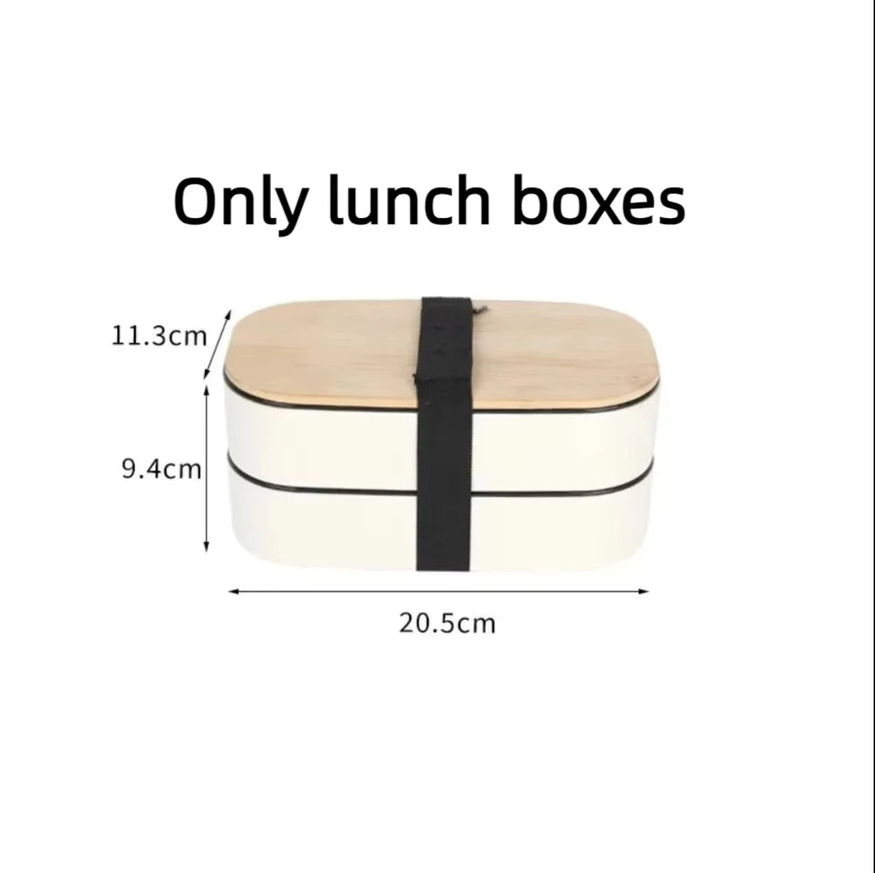 Stackable Bento Box with Utensils 1200ML All-in-One Meal Prep Compartment Lunch Containers Leak Resistant Lunch Box Oasis Select White-F