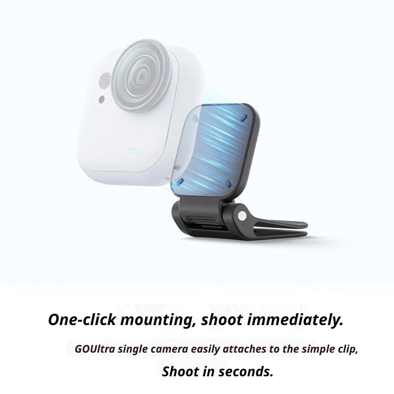 Magnetic Hat Clip Mount for Insta360 Go Ultra GO 3S & DJI Osmo
