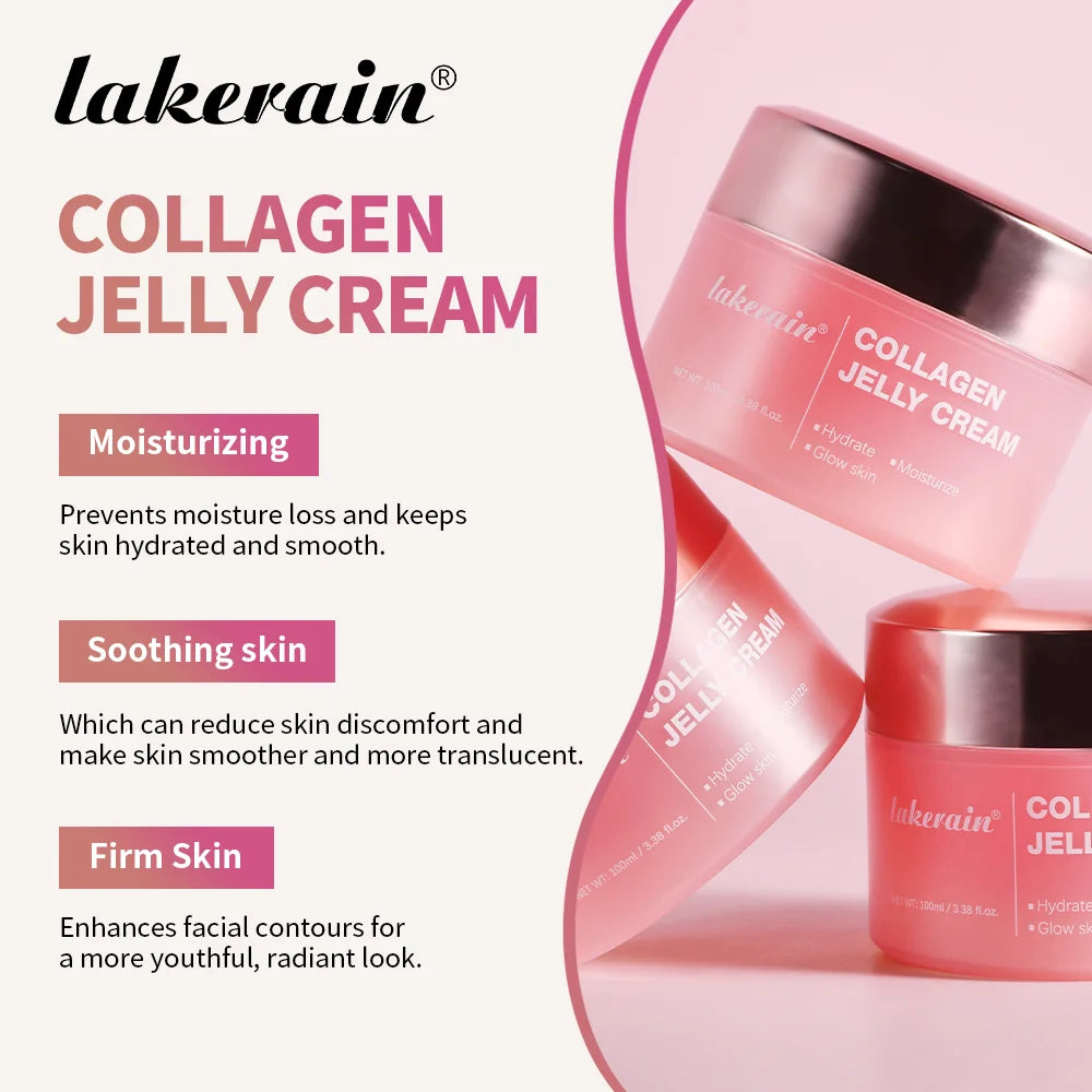 100g Collagen Jelly Cream Hydrolyzed Collagen Soft Moist Jelly Essence Shrinks Pores Moisturizing Smooth Skin Care Products Oasis Select