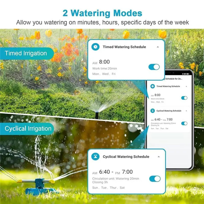 ~WISH Automatic Sprinkle Timer Remote Controlled Garden Watering System Smart Irrigation Hose Control Unit US Plug Oasis Select