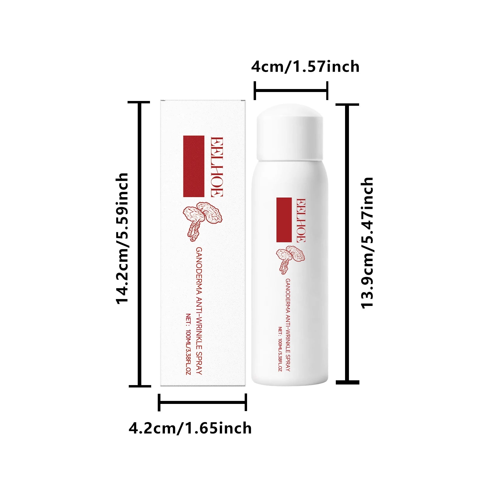 Lingzhi Moisturizing Facial Toner Spray Anti-Wrinkle Hydrating Brightening Refreshing Non-sticky Rejuvenating Ganoderma Face Mis Oasis Select 100ml Boxed