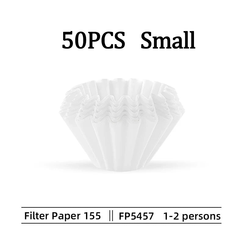 50pcs/Set White Coffee Filters Single Serving Paper for Coffee Machine 1-4 cups White Filter Paper Cake Cup Coffee Paper Filter Oasis Select 1-2 cup