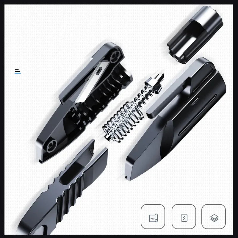 2-in-1 Car Seat Belt Cutter Knife Emergency Car Window Breaker Safety Hammer Multifunction Lifesaving Tool Escape Device Oasis Select