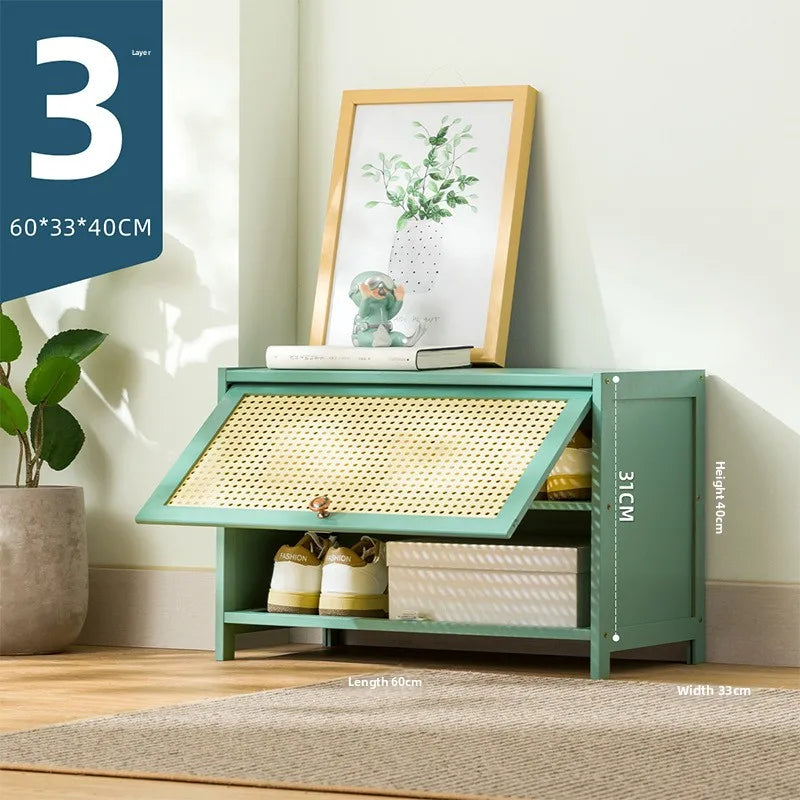 Shoe rack large-capacity economical simple household door shoe cabinet dormitory dormitory good-looking dust-proof Oasis Select three layers of 60