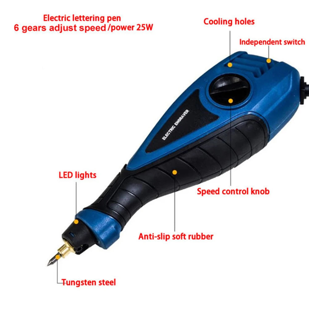 25W Engraving Pen Electric Engraver Tool For Wood Metal Stainless Steel Glass Plastic Etching Pencil Oasis Select