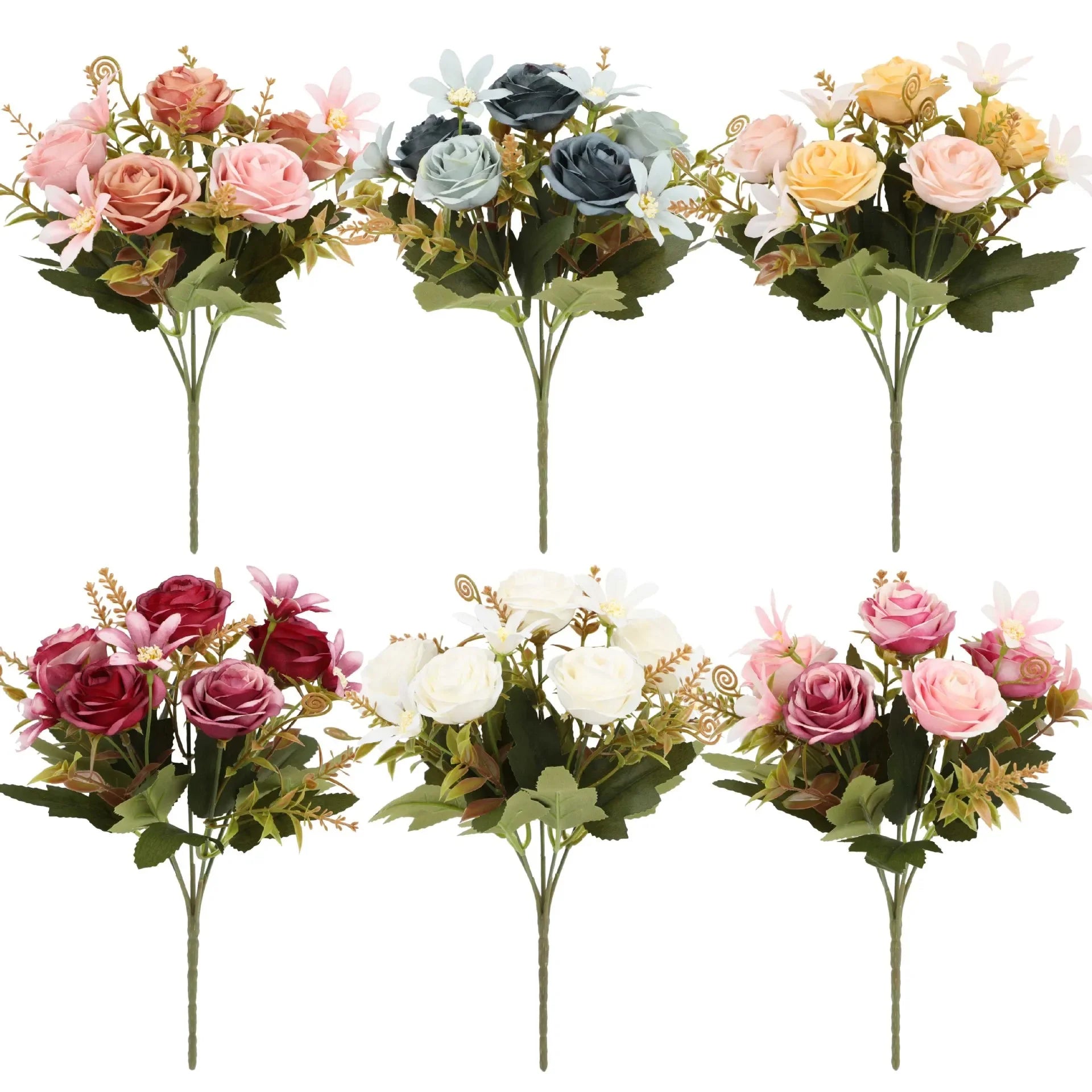 Silk Peony Hydrangea Artificial Flowers for Wedding Bouquet Home Decoration Fake Rose Plants Table Centerpiece Accessory Oasis Select