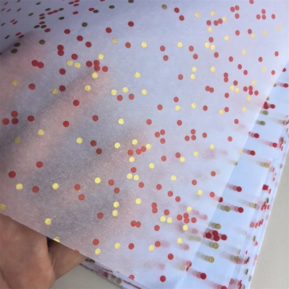 20sheets/Bag 50*33cm Tissue Paper Colorful Star DIY Craft Flowers Gift Packing Wedding Party Home Decoration Supplies Oasis Select Gold Red