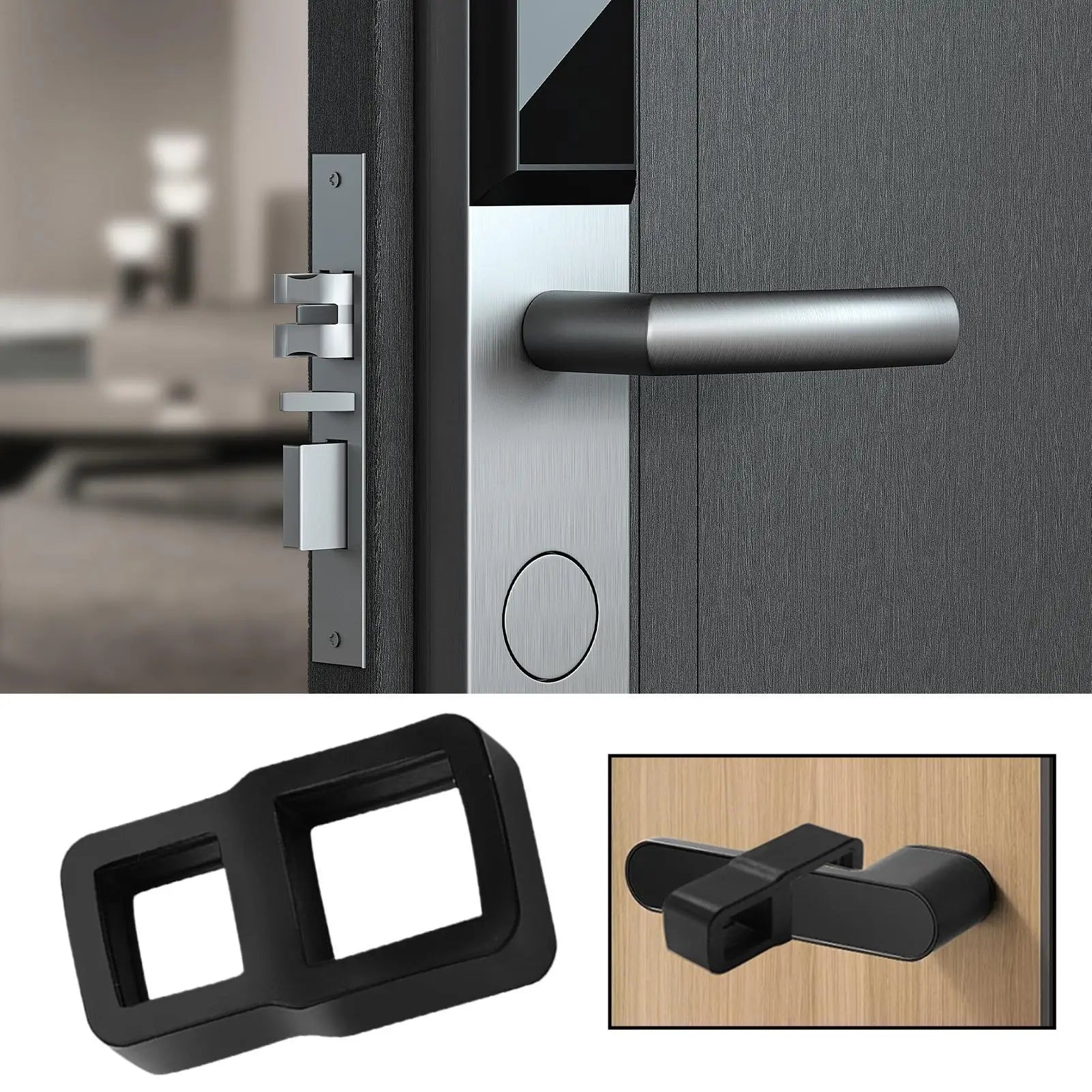 Door Knob Stopper Soft Silicone Door Handle Protective Stopper Detachable Door Stopper Furniture Protection buffer For Study Oasis Select