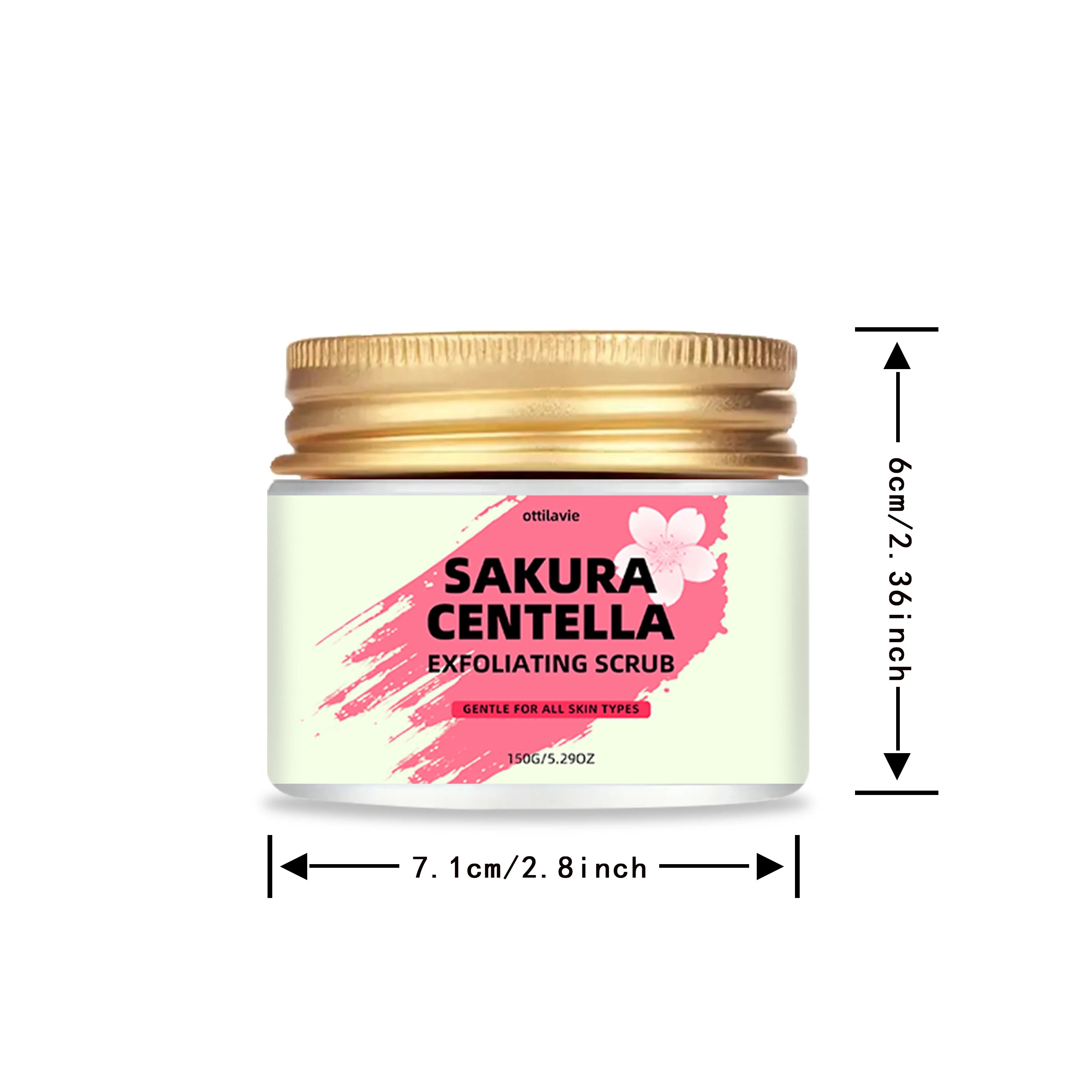 Ottilavie Sakura & Centella Scrub with Niacinamide | Face & Body Exfoliating Face Scrub Oasis Select