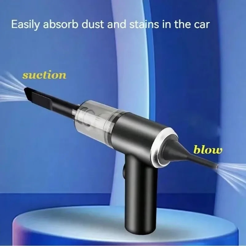 Portable Cordless Handheld Car Vacuum Cleaner Dual Use Blowing & Suction with Multi-Nozzles for Car Home Pet Office Oasis Select black