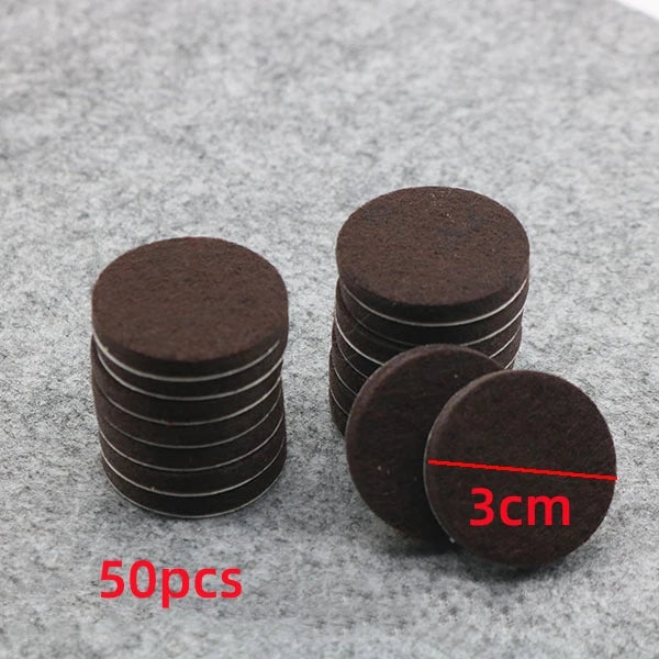 18-128pcs Chair Table Leg Felt Pads Floor Scratch Protector Self Adhesive Mute Non-slip Feet Mat for Furniture DIY Accessories Oasis Select Round 3cm 50pcs