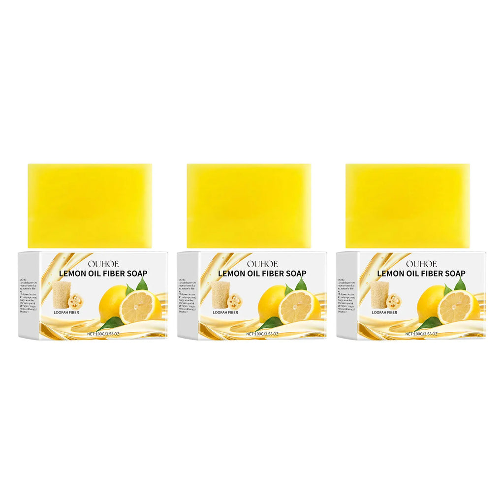 OUHOE Lemon & Honey Body Soap – Cleanse, Exfoliate & Brighten
