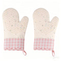 Cute Silicone Kitchen Single Oven Glove Mitts Insulation Heat Resistant Microwave Glove Baking High Temperature Resistance Oasis Select pink 2pcs