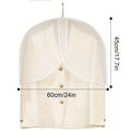 White PVC Garment Covers Translucent Breathable Suit Dust Covers Shoulder Protectors for Clothes Coats Jackets Wardrobe Storage Oasis Select 1pc