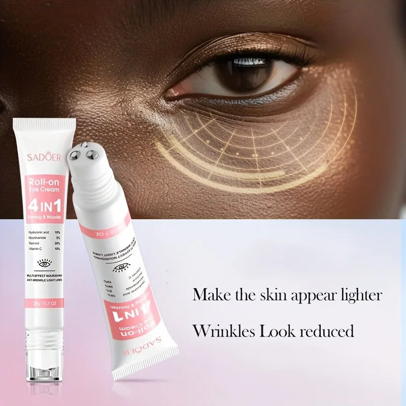 SADOER Roll-On Eye Cream 2-Pack | Niacinamide & Vitamin C