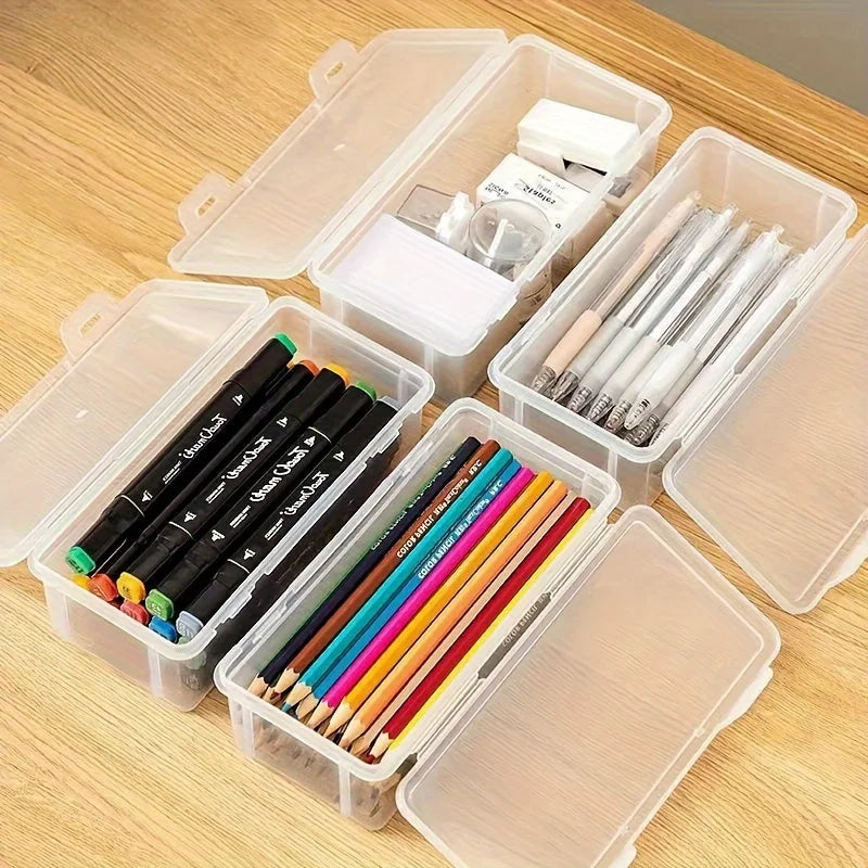 Clear Plastic Storage Boxes with Hinged Lids – 12L, 1–4 Pack