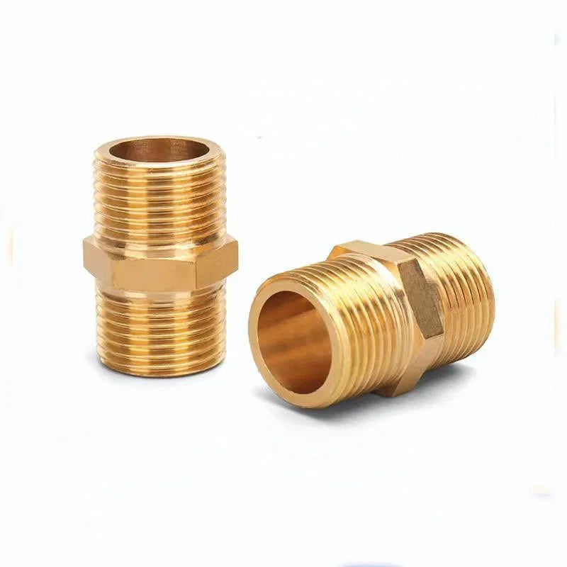 Brass Pipe Hex Nipple Fitting Quick Adapter M22 14mm Or 15mm Male Thread Connection Coupler For High Pressure Washer Gun Hose Oasis Select